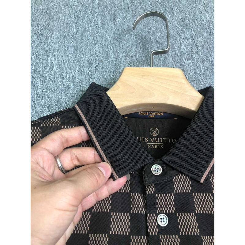 l**is V*t*n brown design polo shirt