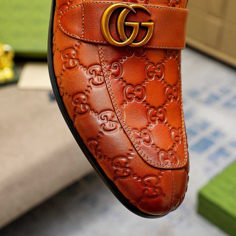 G*u*i two tone gg canvas loafer shoes