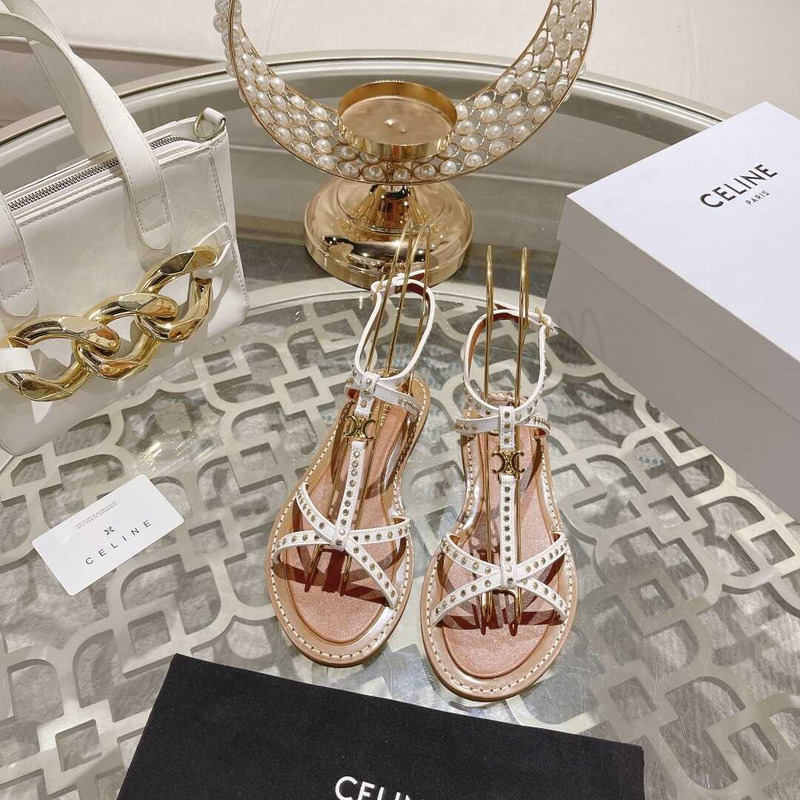 Ce**e crossover strappy sandals white