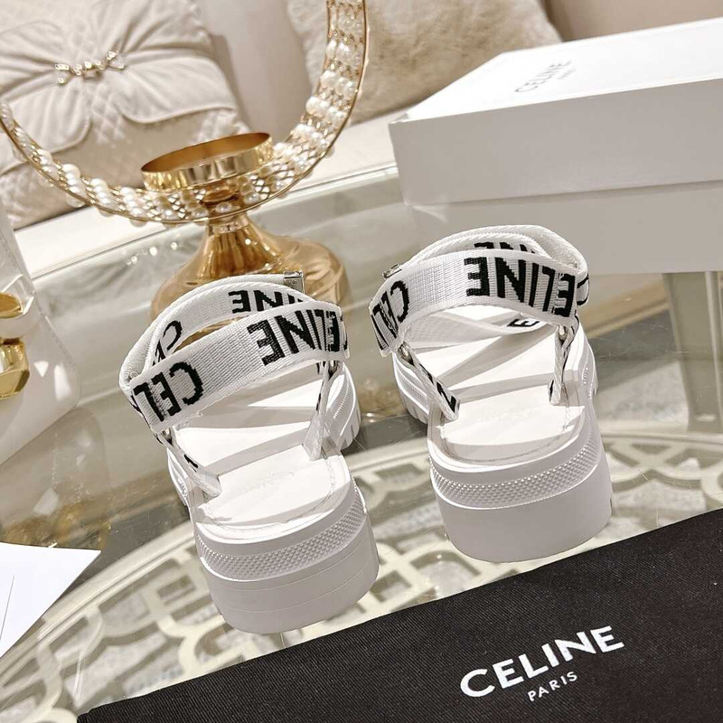 Ce**e strappy chunky sandals white