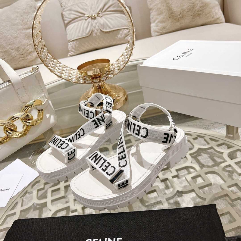 Ce**e strappy chunky sandals white