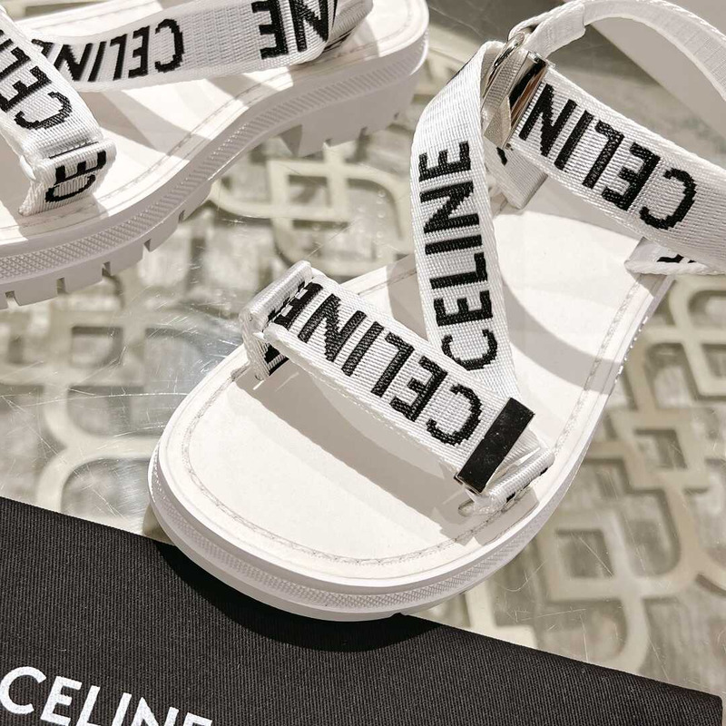 Ce**e strappy chunky sandals white