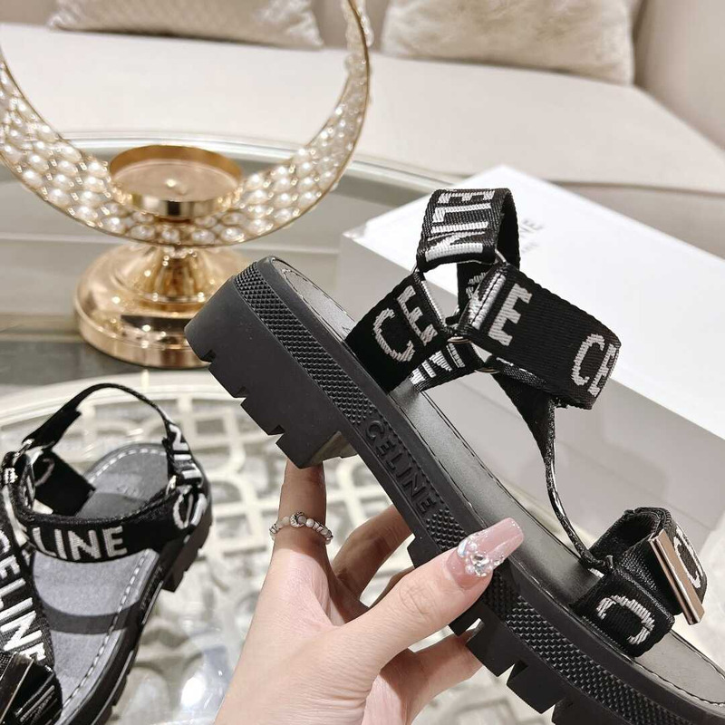 Ce**e strappy chunky sandals black