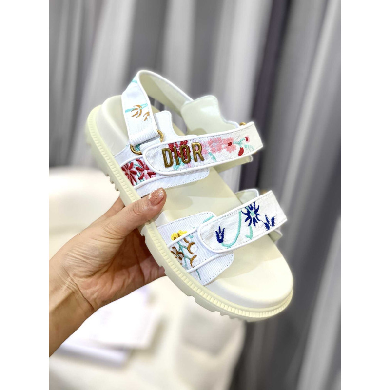 D*or D*oract printed sandals white