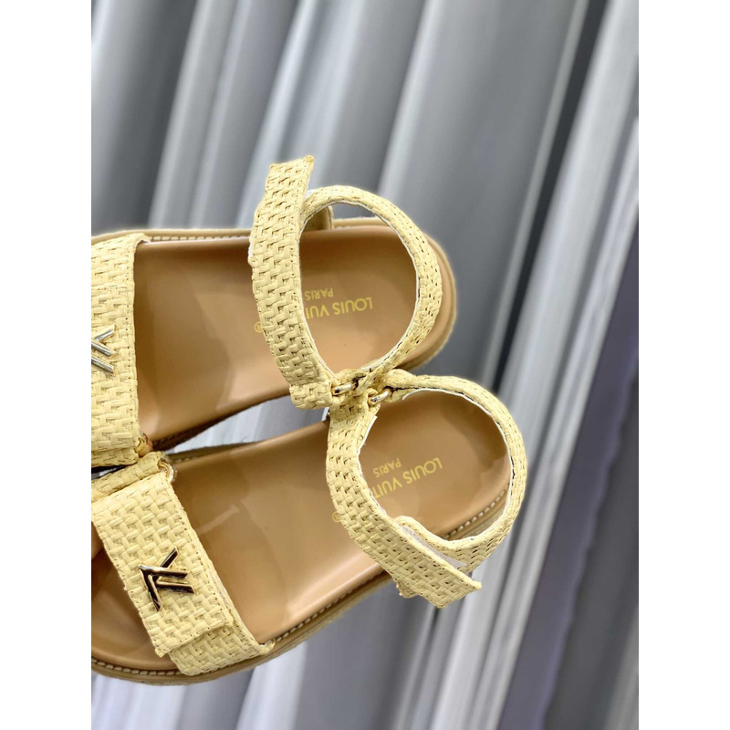 l**is V*t*n cordoba flat comfort sandal raffia beige