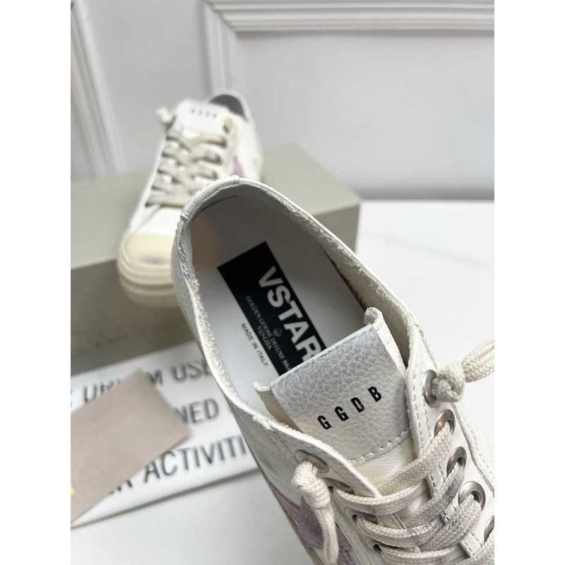 GGDB V-Star Leather Sneaker White And Pink