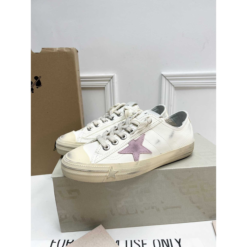 GGDB V-Star Leather Sneaker White And Pink