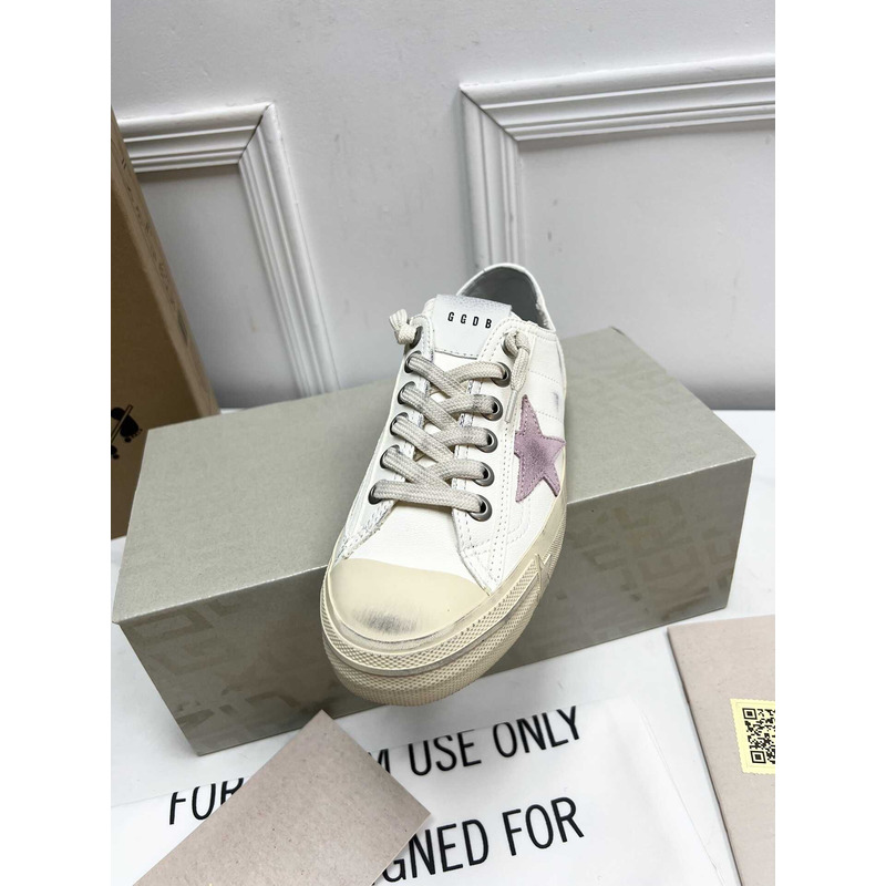 GGDB V-Star Leather Sneaker White And Pink