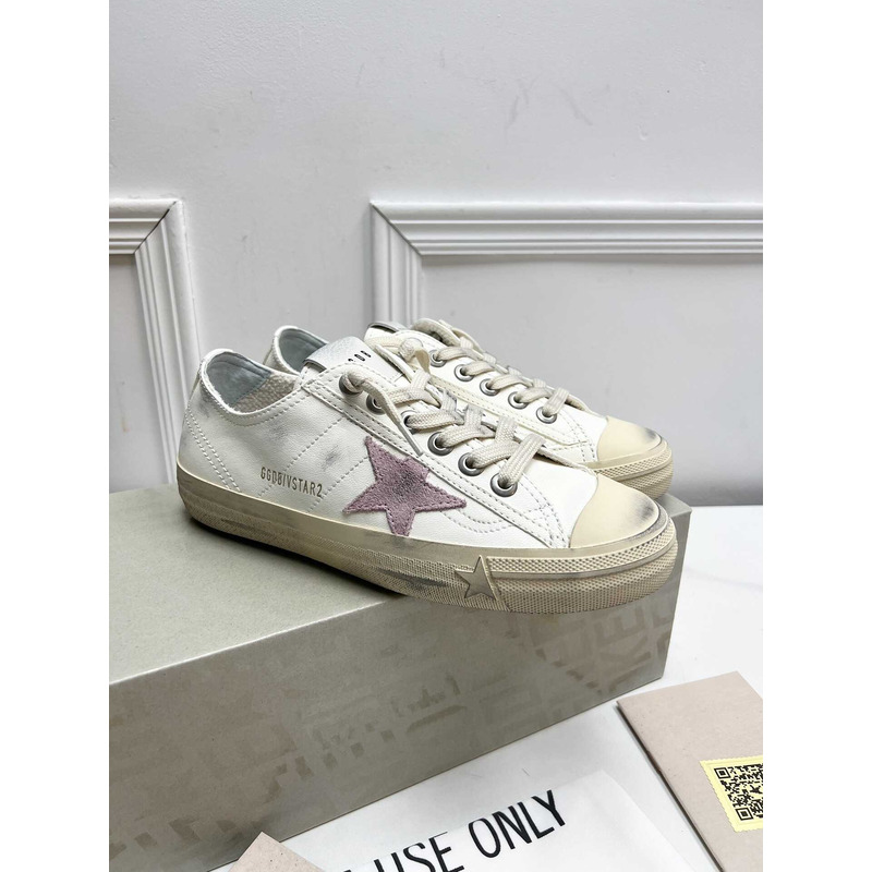 GGDB V-Star Leather Sneaker White And Pink