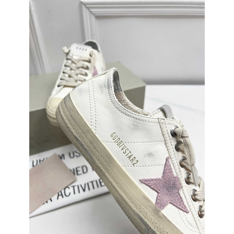 GGDB V-Star Leather Sneaker White And Pink