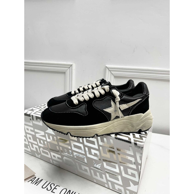 GGDB Running Sole Suede And Leather Sneakers Black