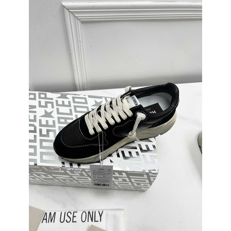 GGDB Running Sole Suede And Leather Sneakers Black