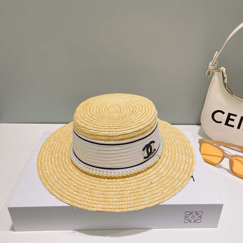 Ch*el summer straw buckle hat