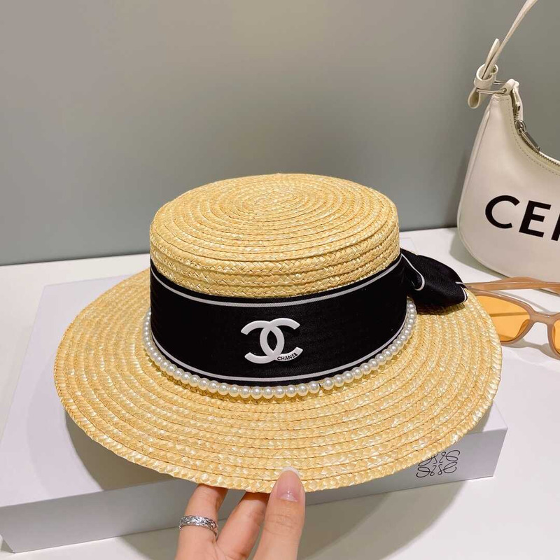 Ch*el summer straw buckle hat