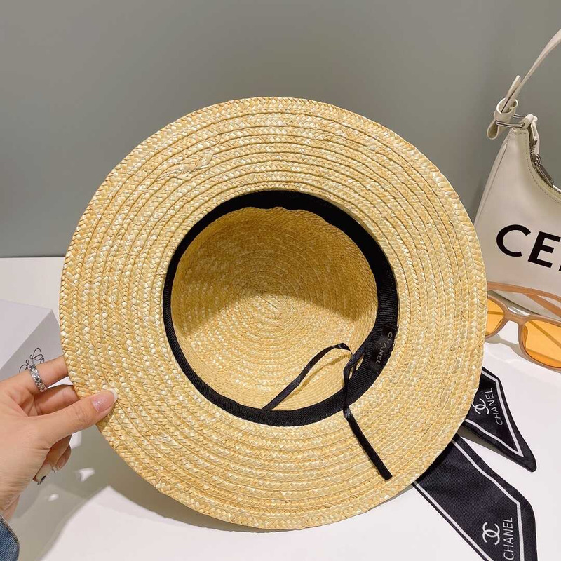 Ch*el summer straw buckle hat