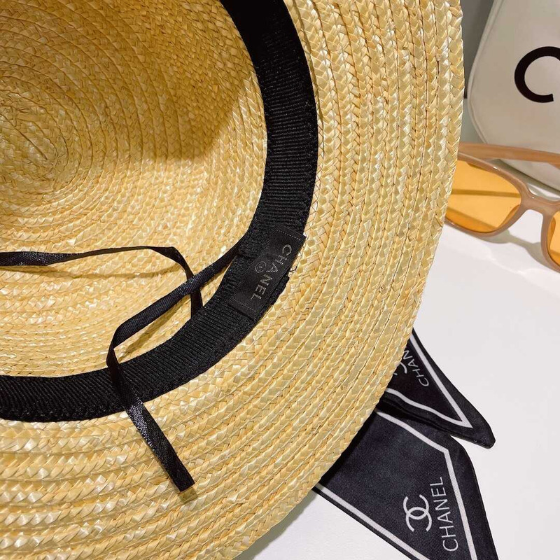 Ch*el summer straw buckle hat