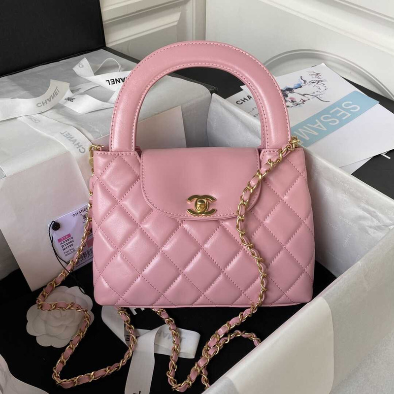 Ch*el fall-winter 2023 mini bag with handle pink