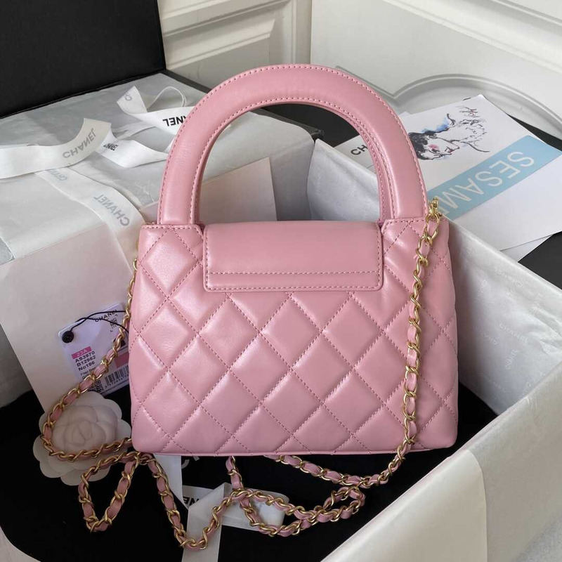 Ch*el fall-winter 2023 mini bag with handle pink