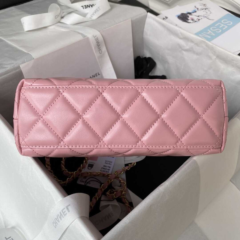 Ch*el fall-winter 2023 mini bag with handle pink