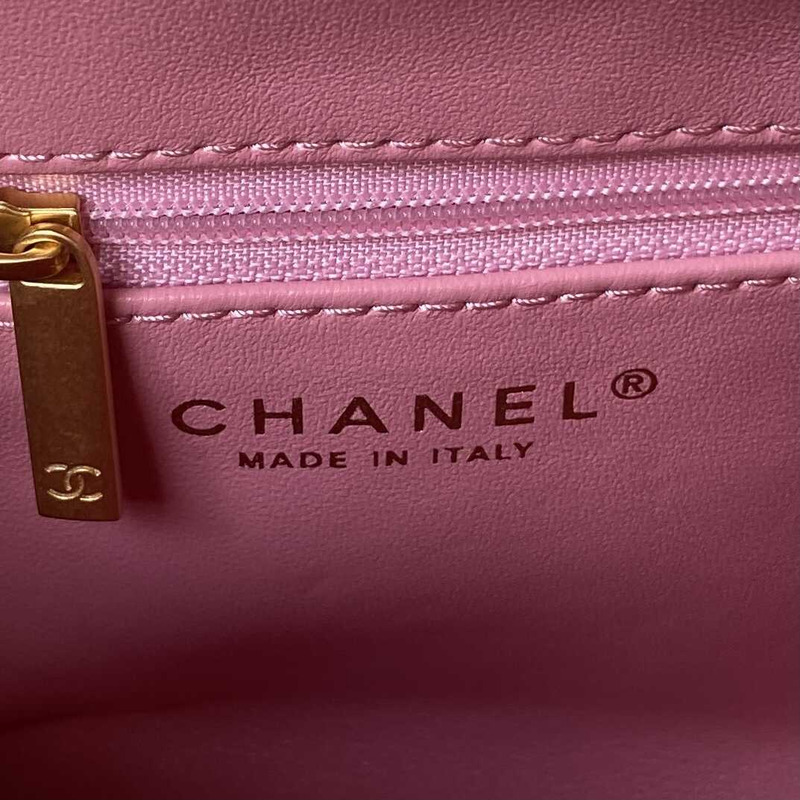 Ch*el fall-winter 2023 mini bag with handle pink