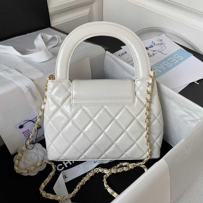 Ch*el fall-winter 2023 mini bag with handle pink white