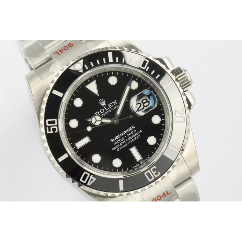 Rolex 41MM 3235 Black Submariner Date Watch Steel Black Dial