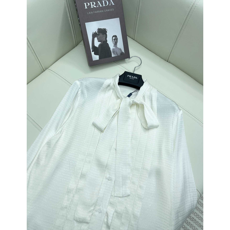 Pra*a shirt long sleeves white