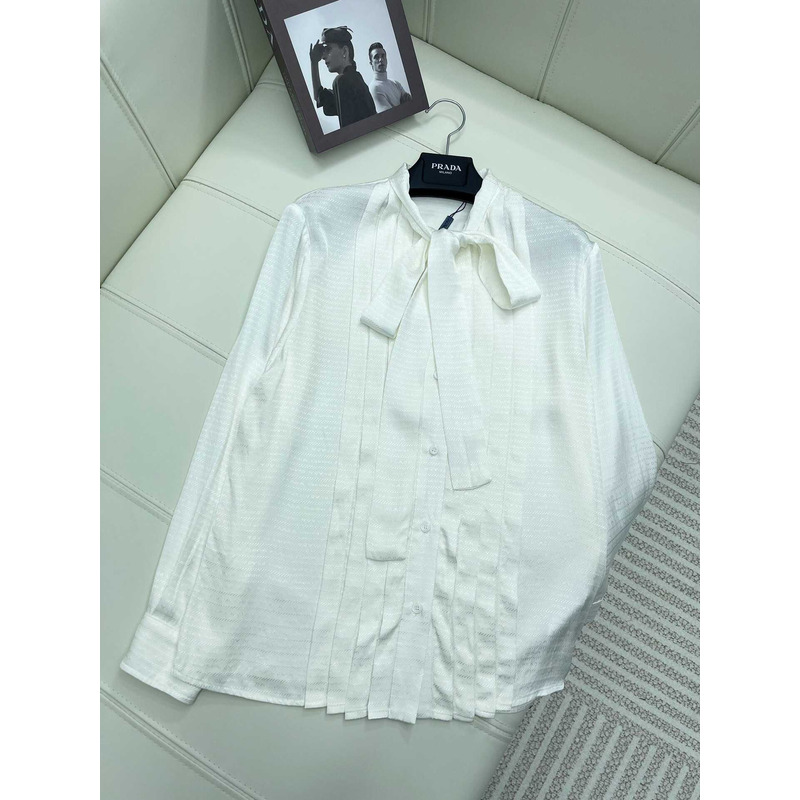 Pra*a shirt long sleeves white