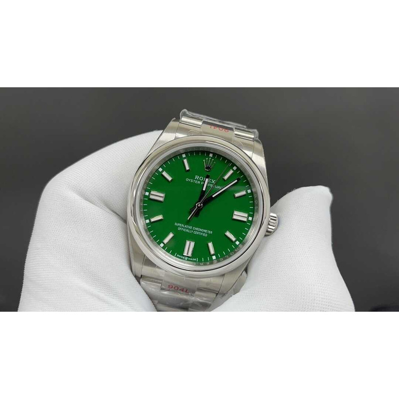 Rolex Oyster Perpetual 126000-0005 36mm Green Face Watches 3230 Movement