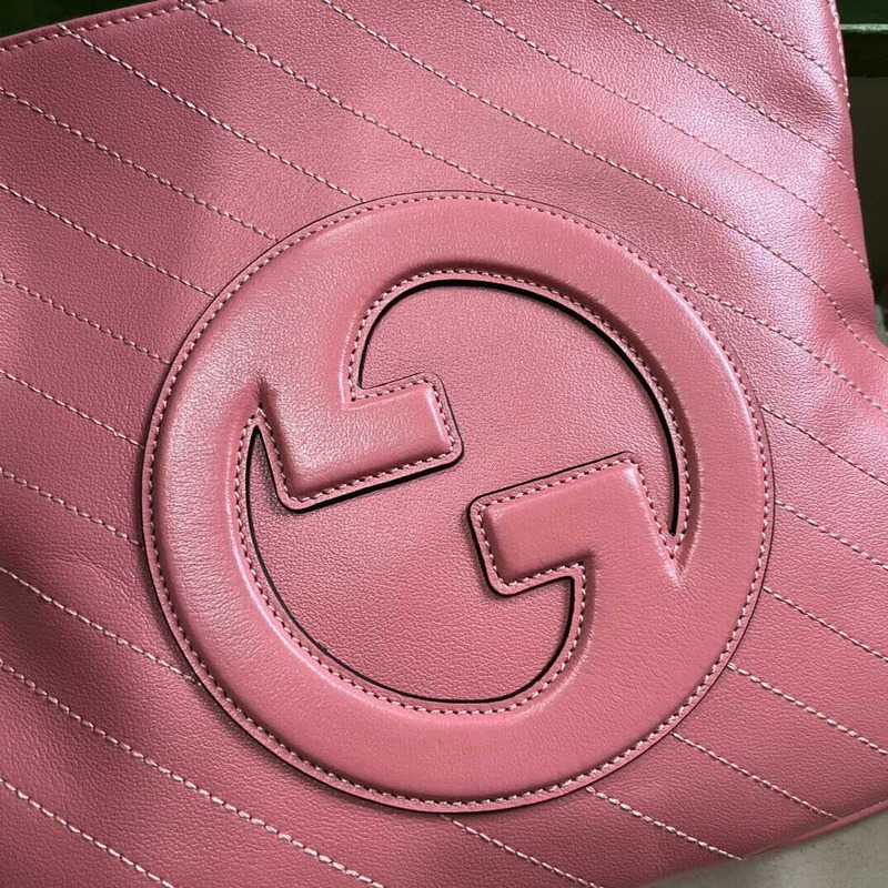 G*u*i blondie small leather tote pink