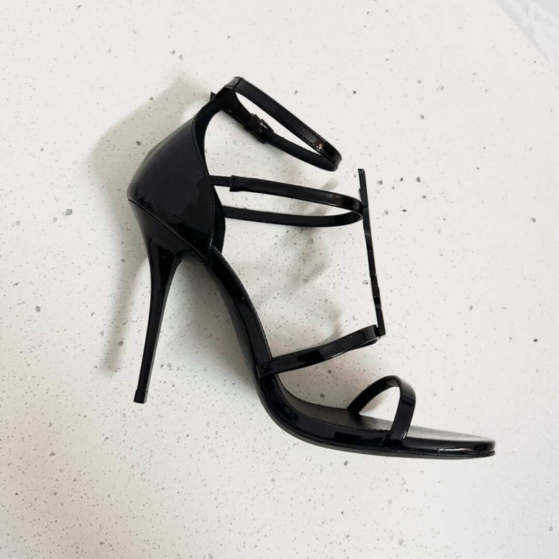 Saint Laurent Cassandra Open Toe Sandals