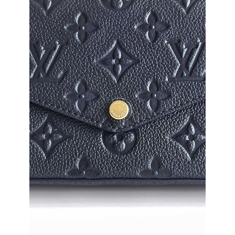 l**is V*t*n félicie pochette monogram empreinte leather black