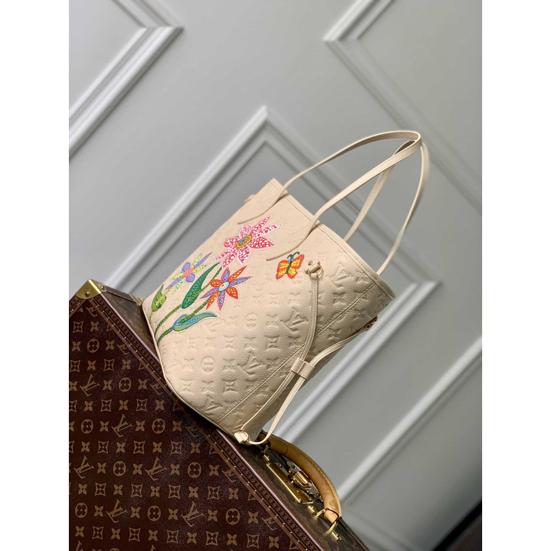 l**is V*t*n x yayoi kusama monogram neverfull white