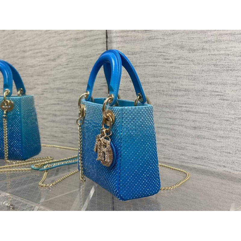 D*or ladyD*or glitter gradient bag blue