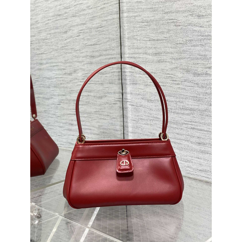 D*or small D*or key bag box calfskin red