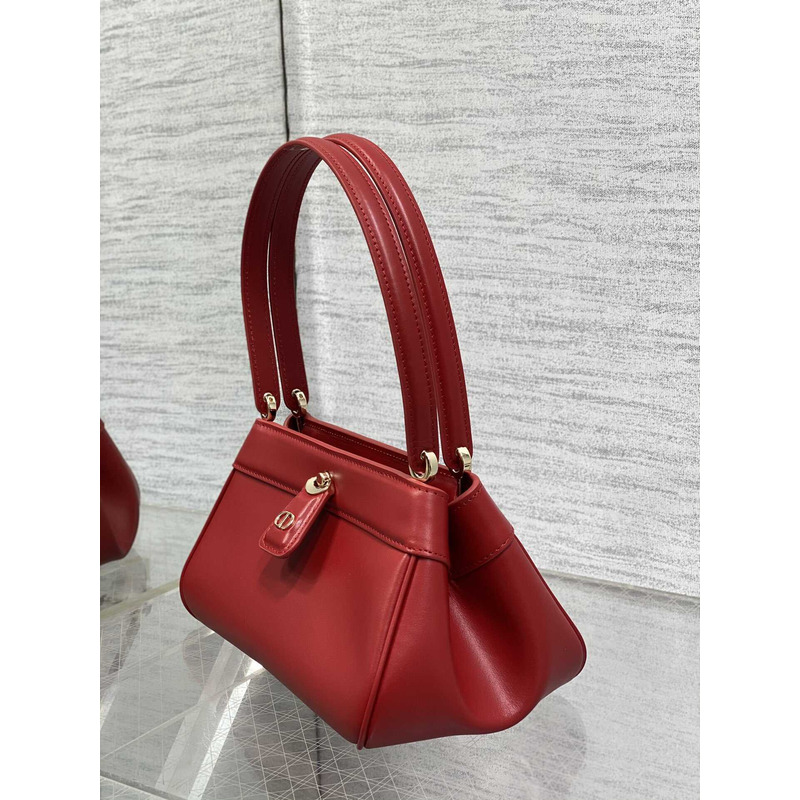 D*or small D*or key bag box calfskin red