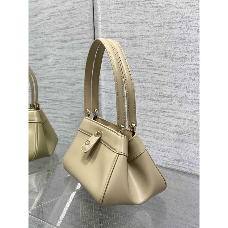 D*or small D*or key bag box calfskin beige