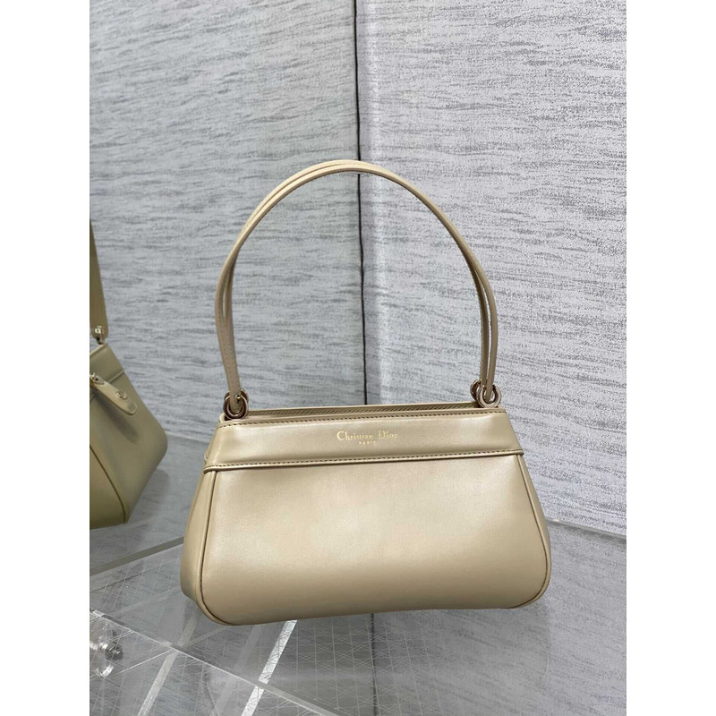 D*or small D*or key bag box calfskin beige