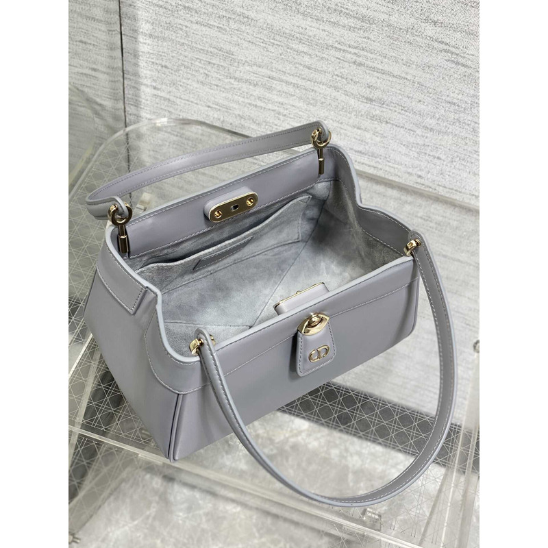 D*or small D*or key bag box calfskin grey