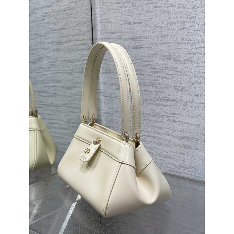 D*or small D*or key bag box calfskin dusty ivory