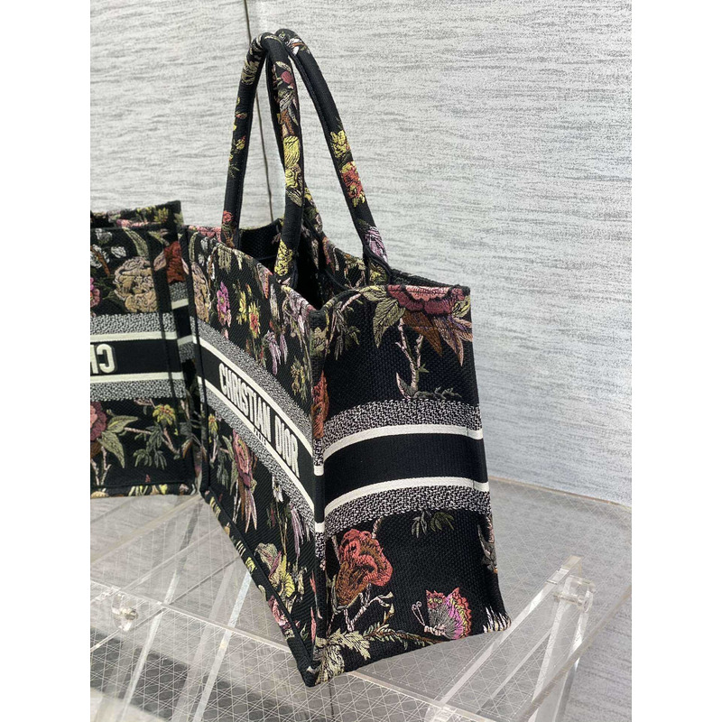 D*or medium book tote bag nero_multicolor