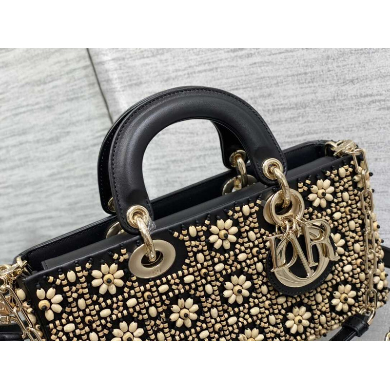 D*or medium lady d-joy bag gold beaded