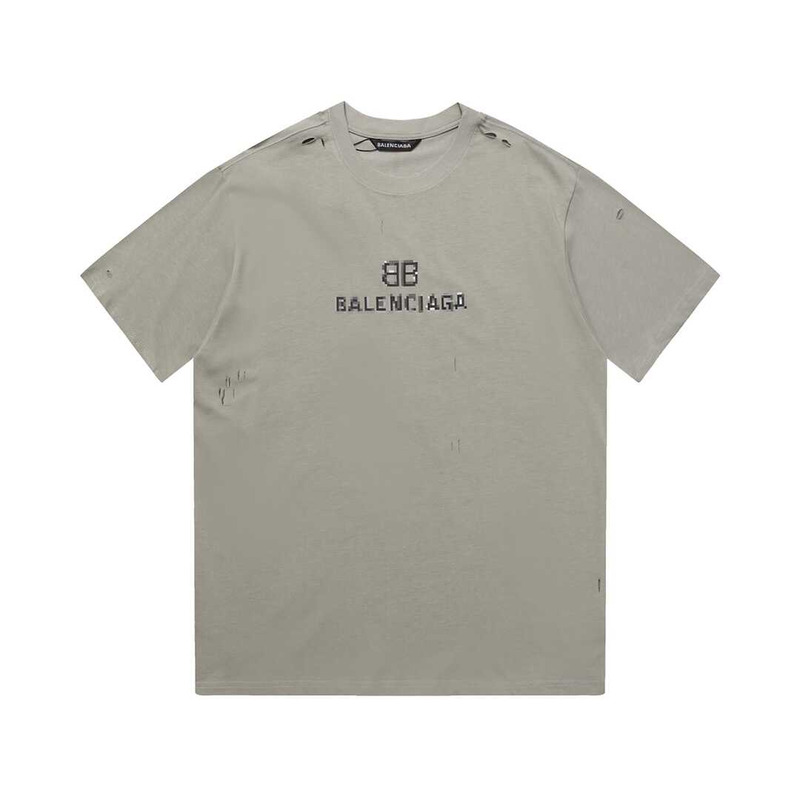 Ba*len*cia*ga bb pixel boxy t-shirt grey