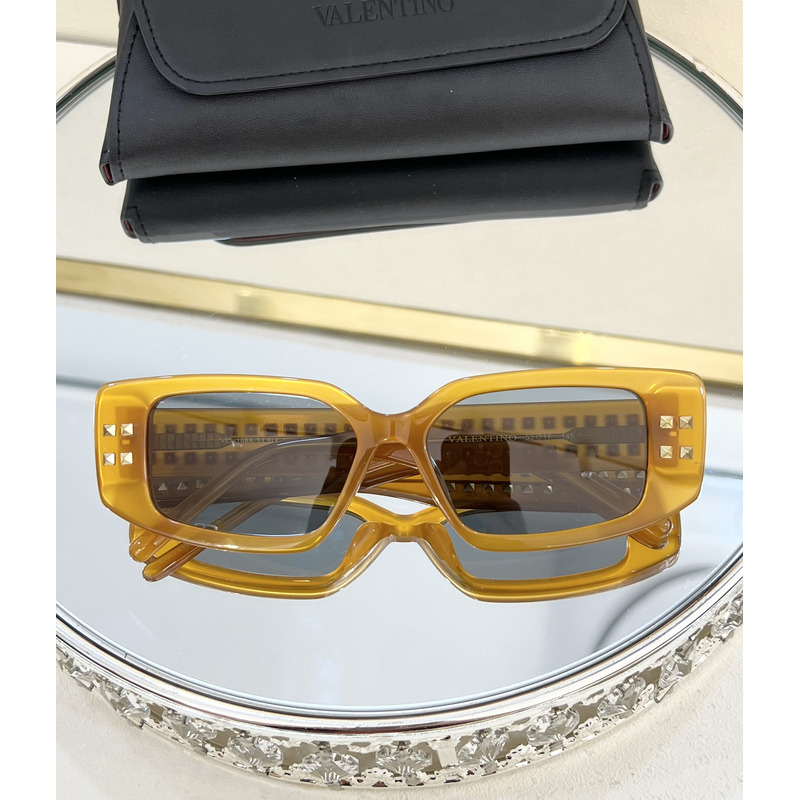 Valentino V-Cinque Rectangular Sunglasses