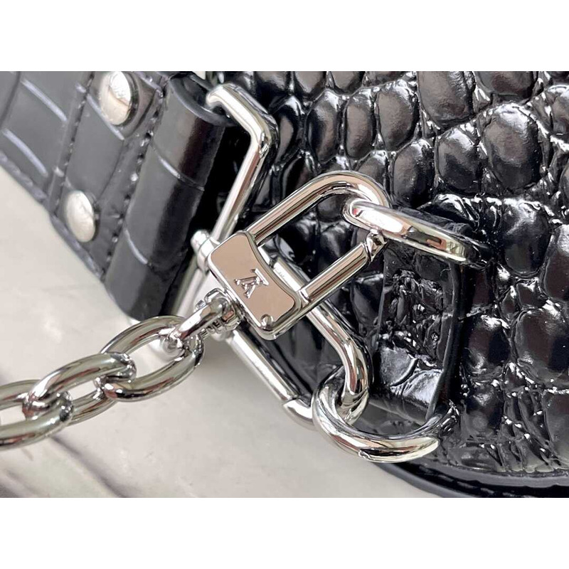 l**is V*t*n crocodile print belt bag black