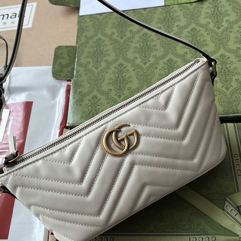 G*u*i gg marmont s leather shoulder bag white