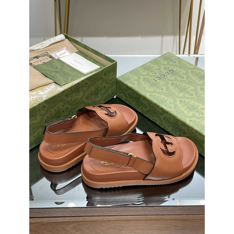 G*u*i interlocking g sandal brown