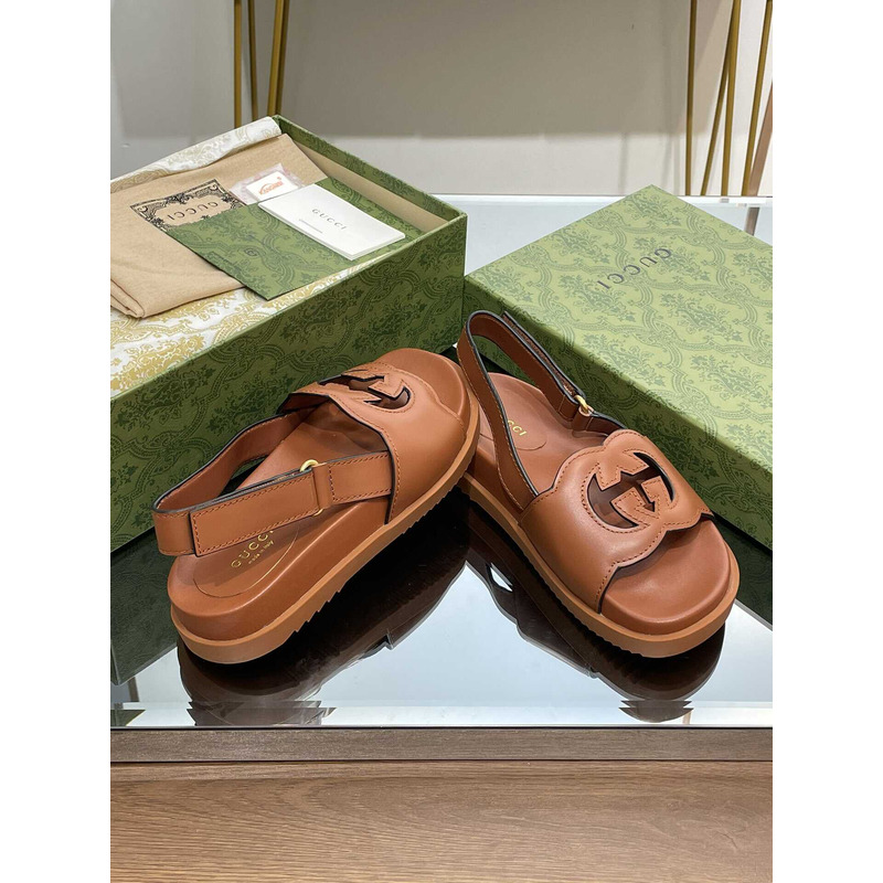 G*u*i interlocking g sandal brown