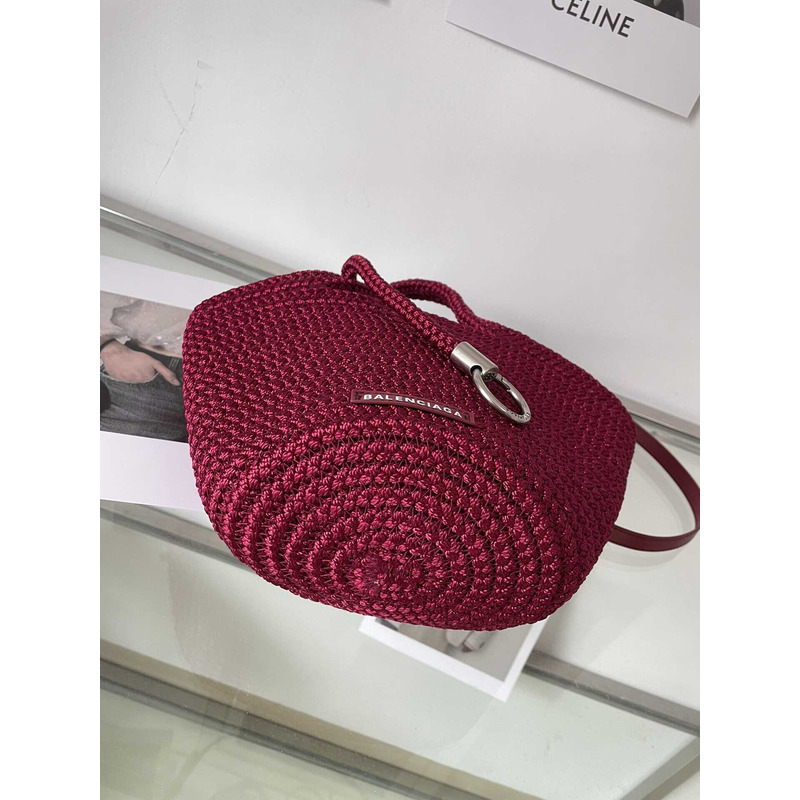 Ba*len*cia*ga ibiza small basket bag red