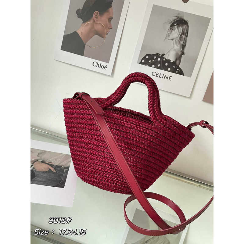 Ba*len*cia*ga ibiza small basket bag red